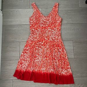 Athleta Fit and Flare Scoop Neck Dress Orange size Medium